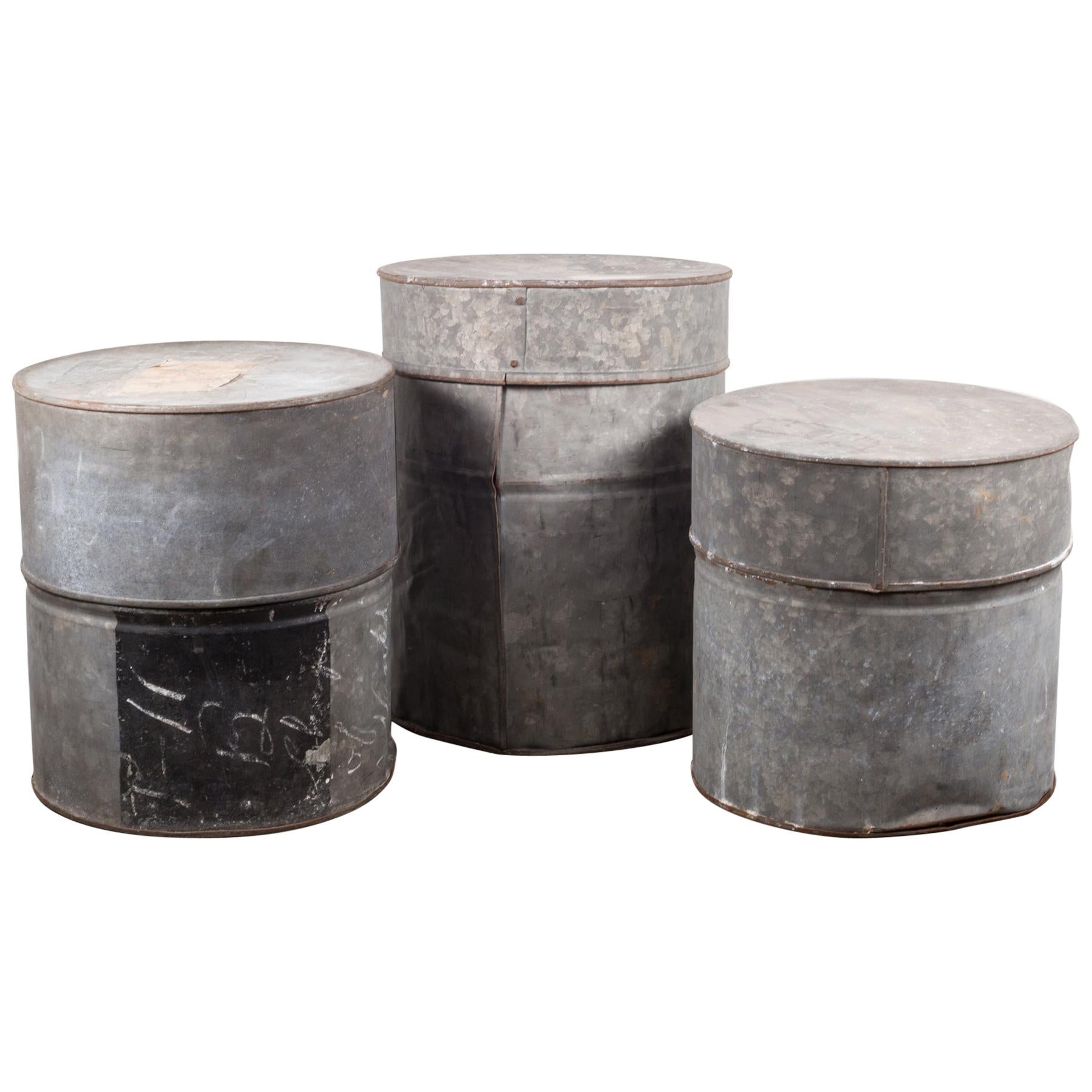 Antique Metal Movie Reel Canisters, circa 1930