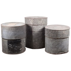 Used Metal Movie Reel Canisters, circa 1930