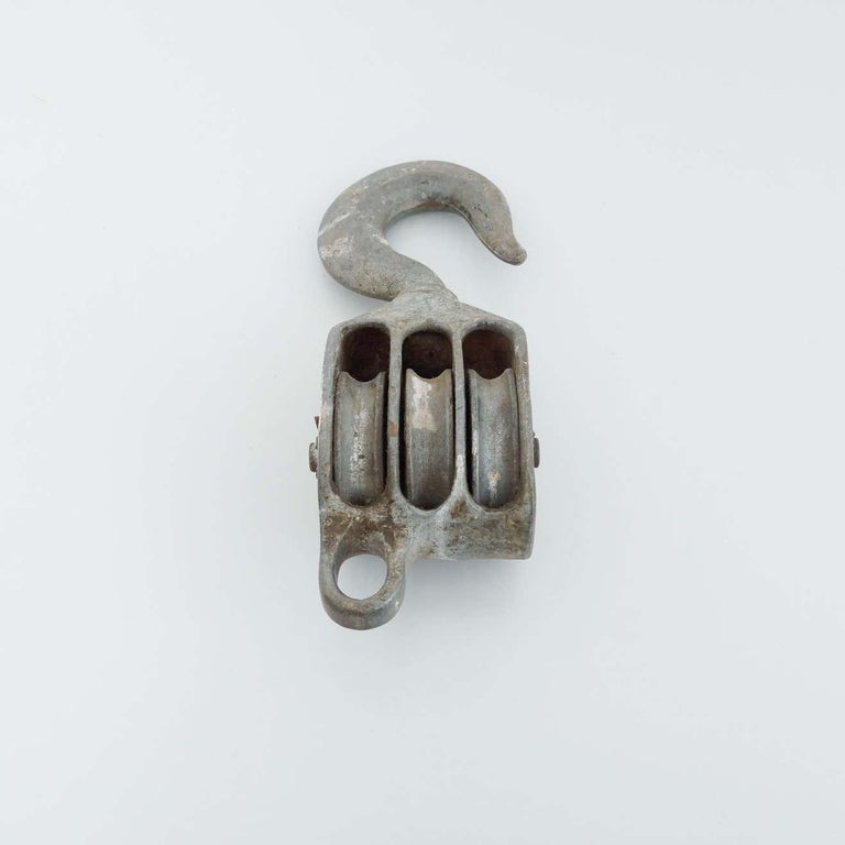 Antique Metal Pulley Hook For Sale at 1stDibs