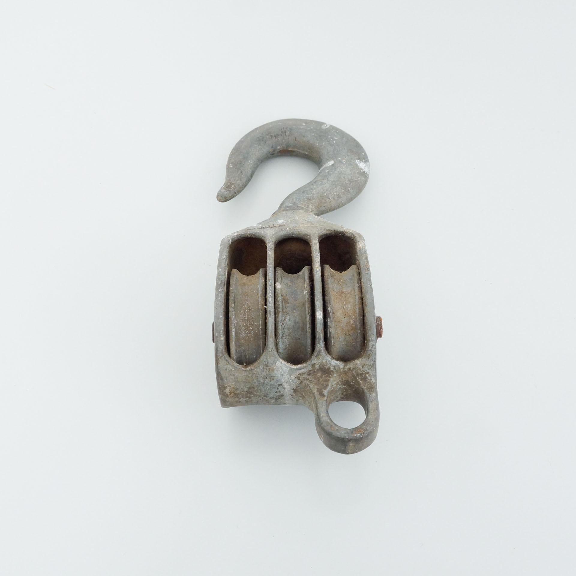 Mid-20th Century Antique Metal Pulley Hook