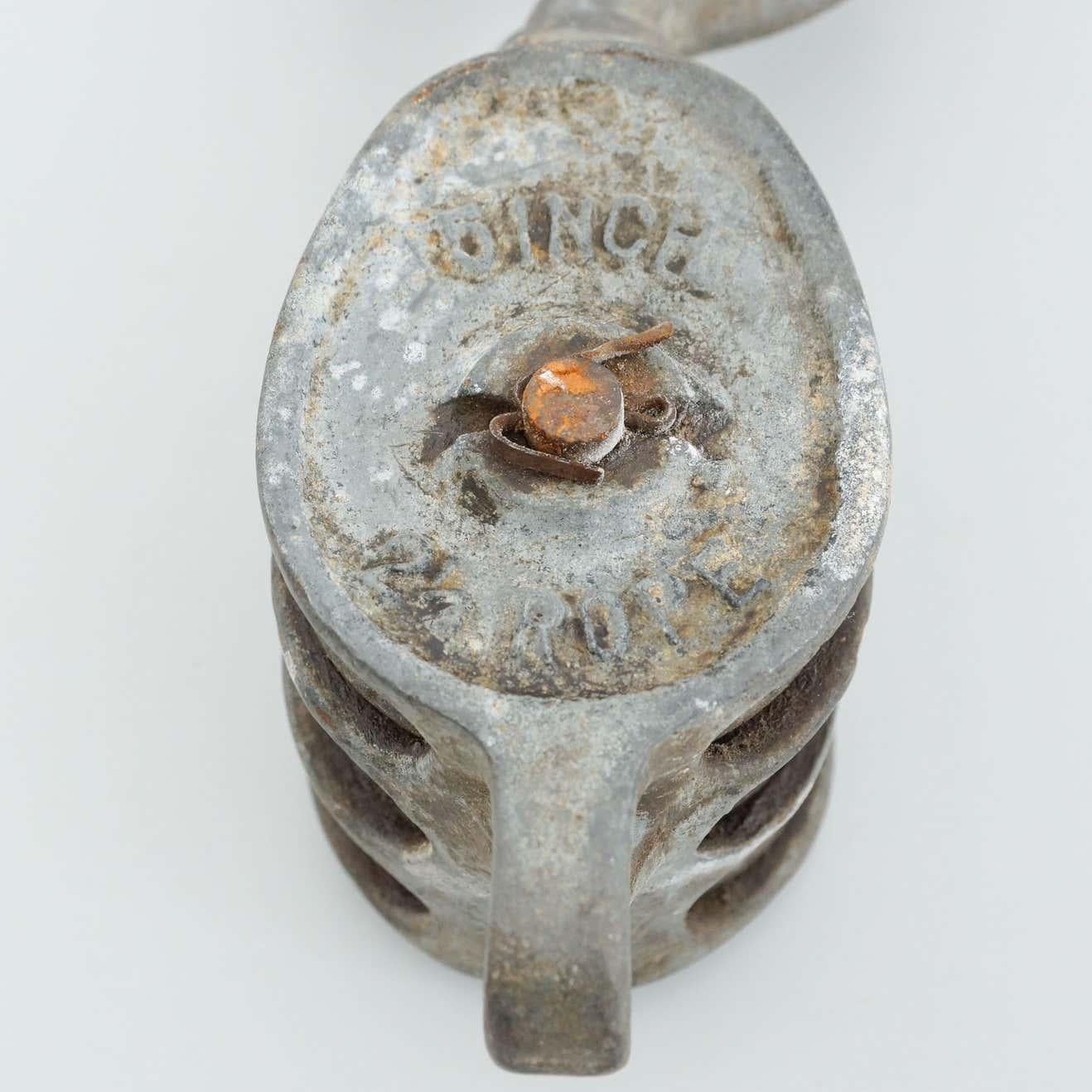 Antique Metal Pulley Hook For Sale 1