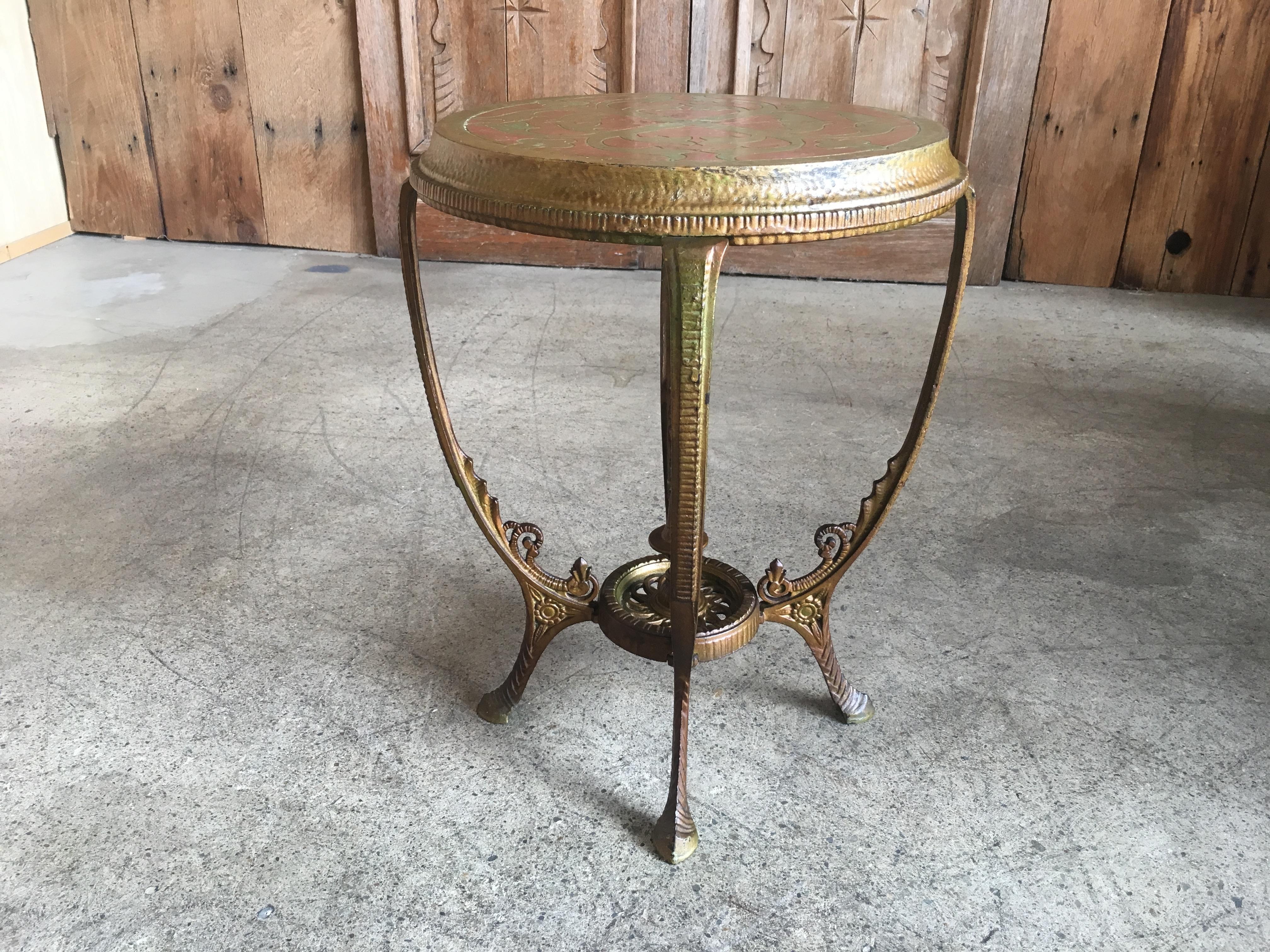 Antique Metal Side Table 3