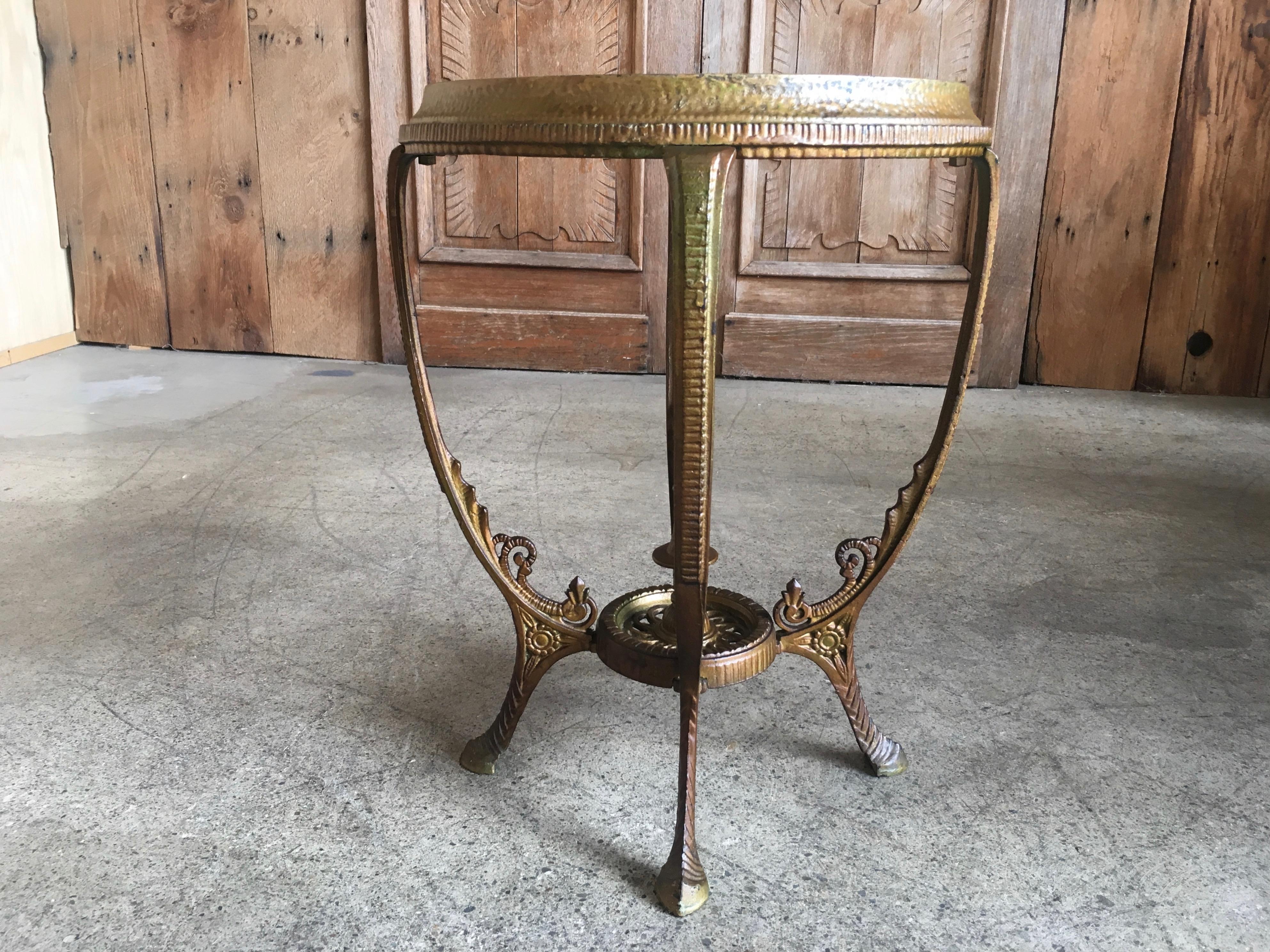 vintage metal side table
