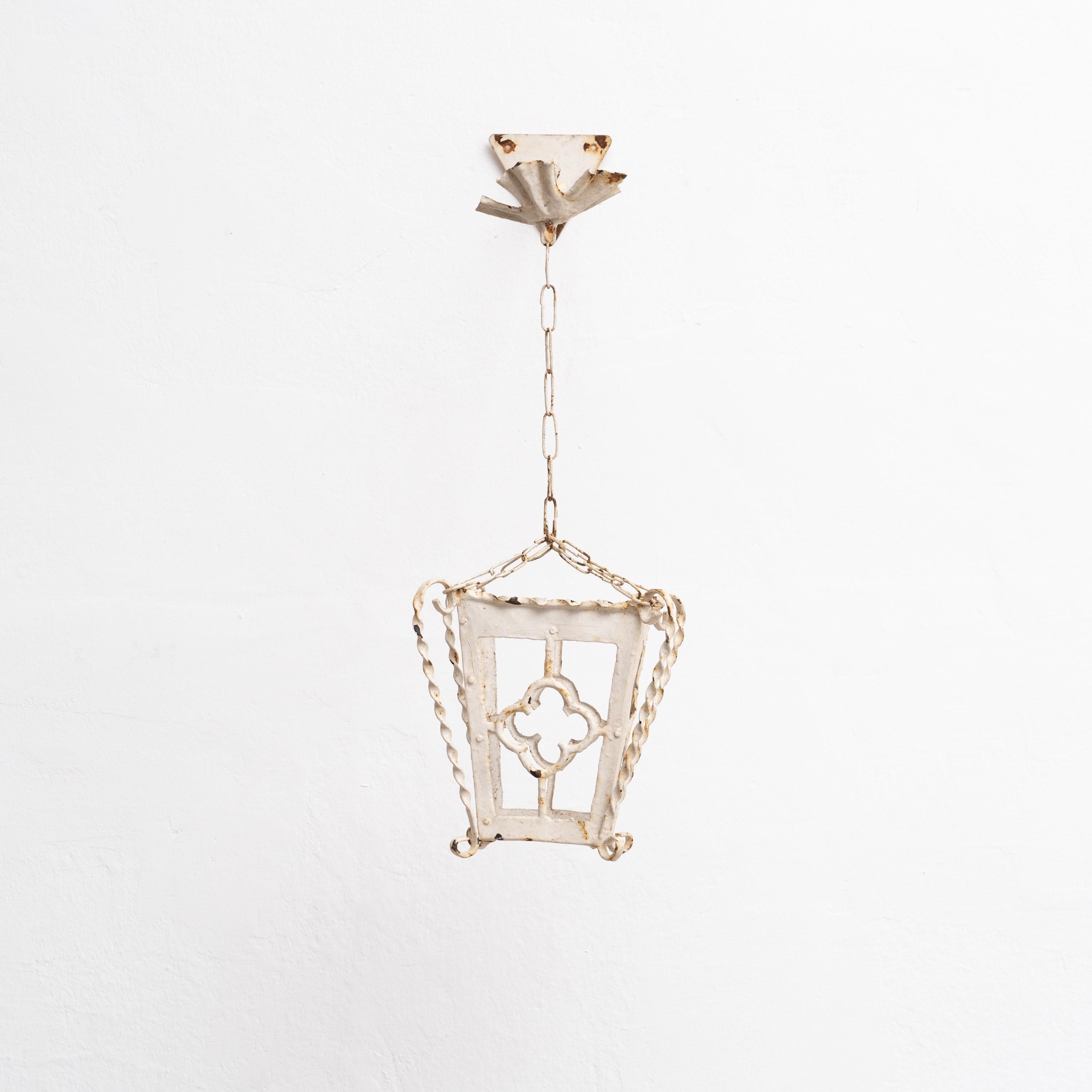 Antike Wandlampe aus Metall - CIRCA 1950 im Angebot 9
