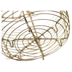 Cestino per uova in filo di metallo Antique French Farmhouse Decor