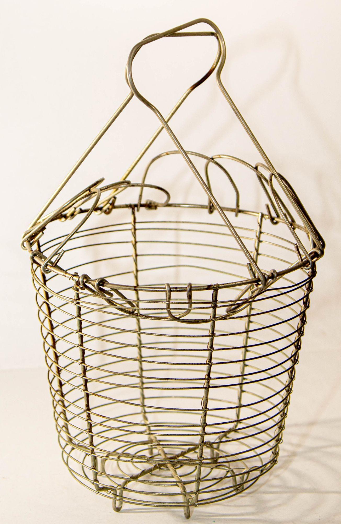 antique wire egg basket for sale