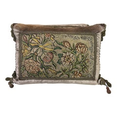 Antique Metallic Embroidered Textile Pillows