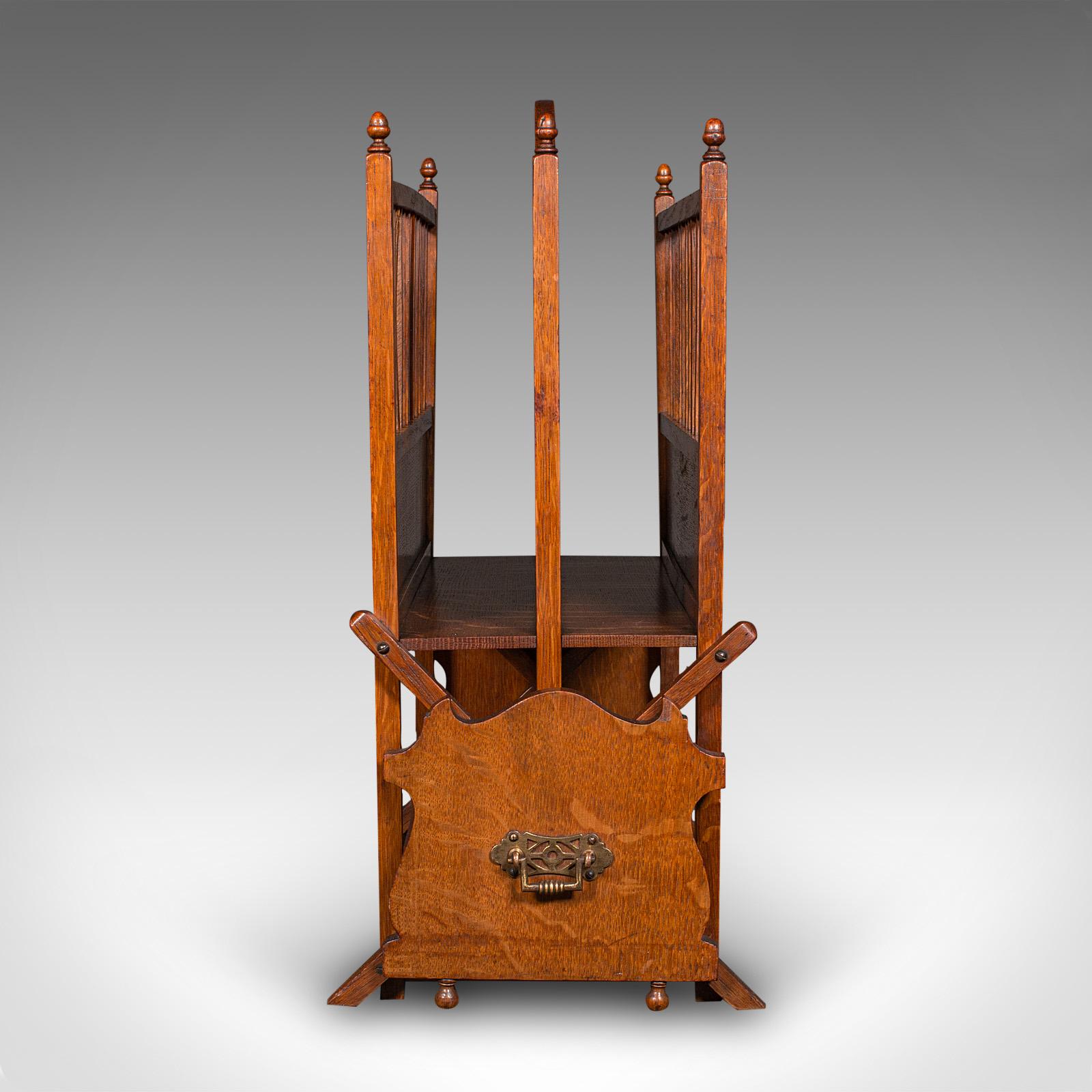 Quercia Antico supporto metamorfico Canterbury, inglese, Oak, portariviste, edoardiano in vendita