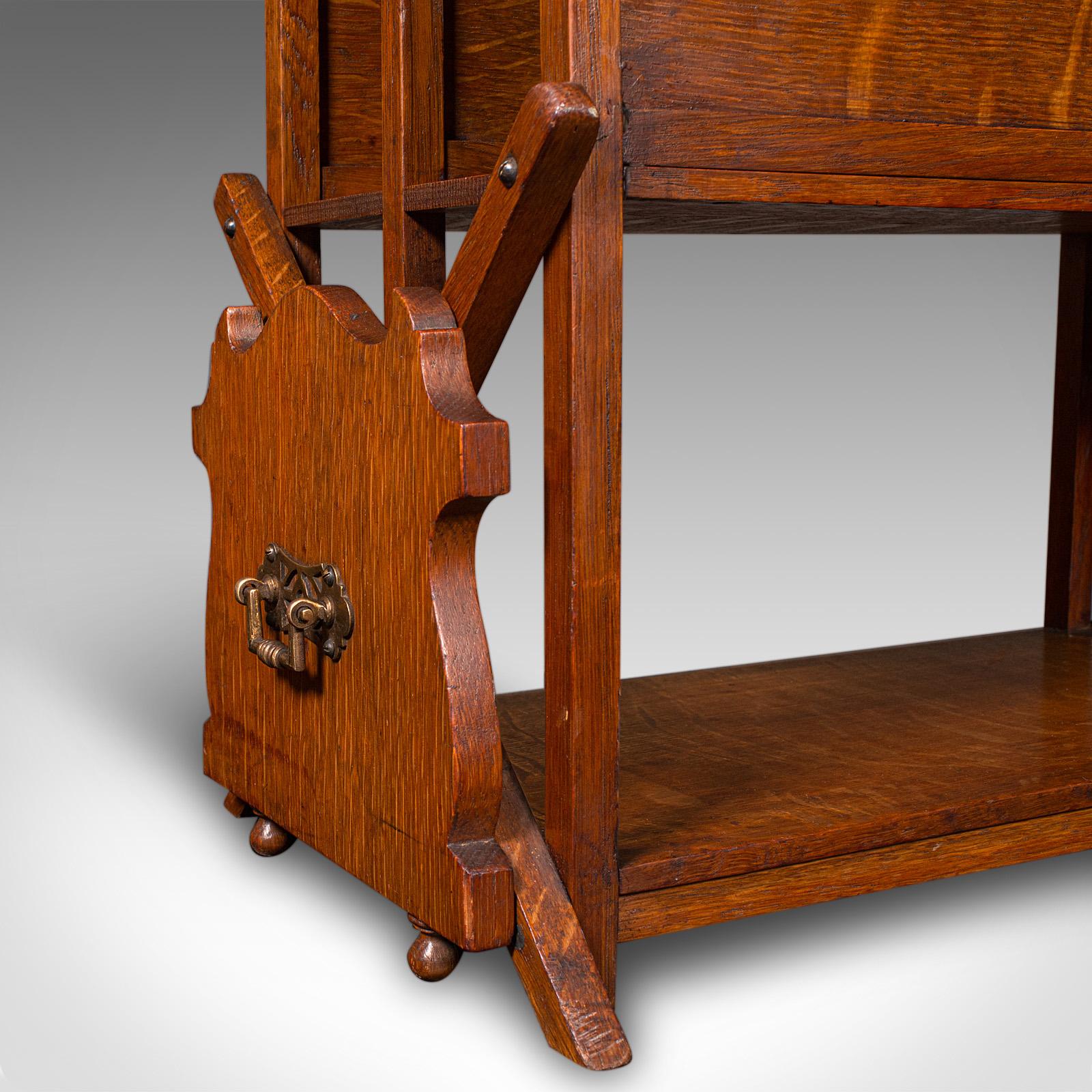 Antico supporto metamorfico Canterbury, inglese, Oak, portariviste, edoardiano in vendita 2