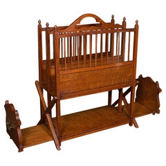 Antico supporto metamorfico Canterbury, inglese, Oak, portariviste, edoardiano