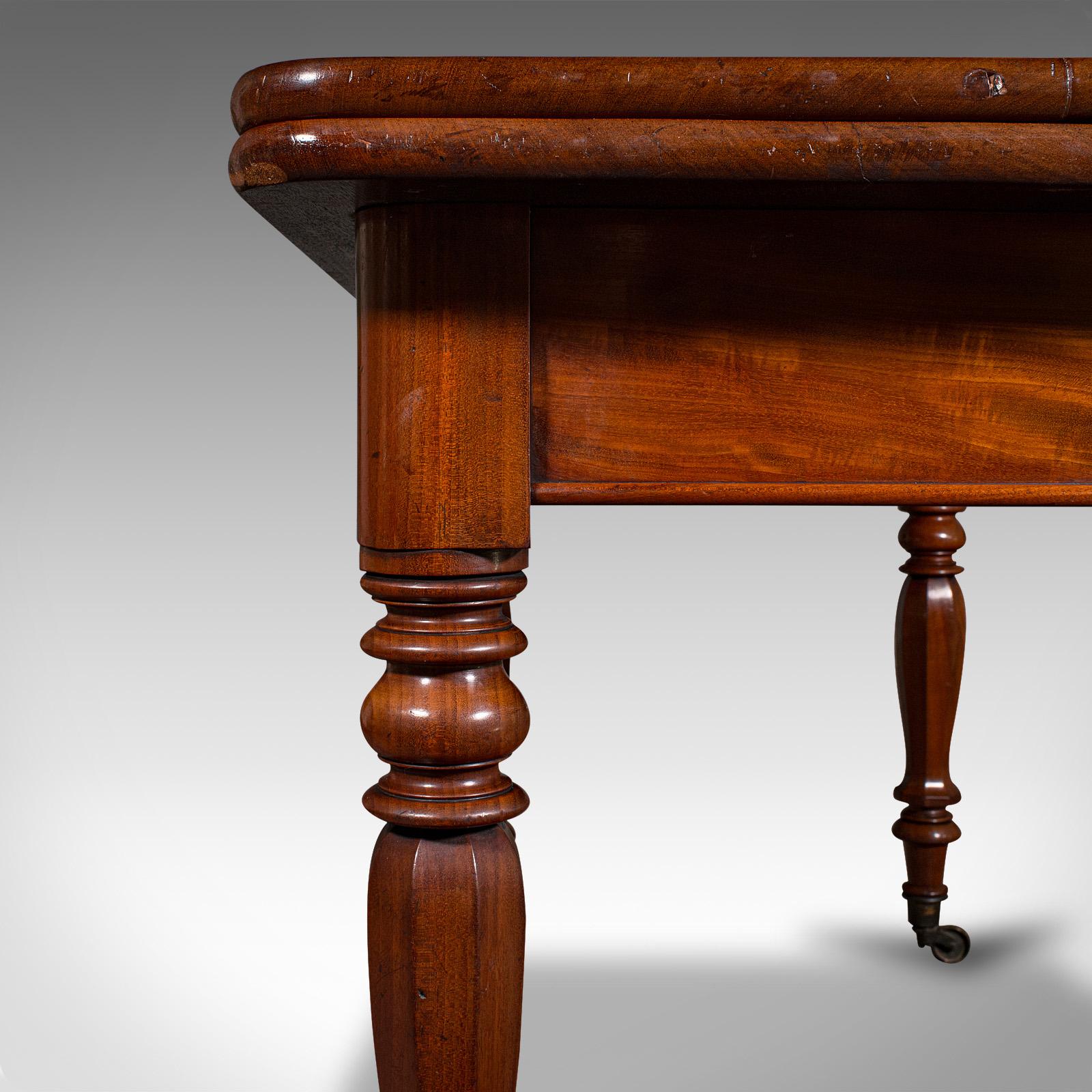 Antique Metamorphic Console Table, English, 4 Seat Dining, Gaming, William IV For Sale 6