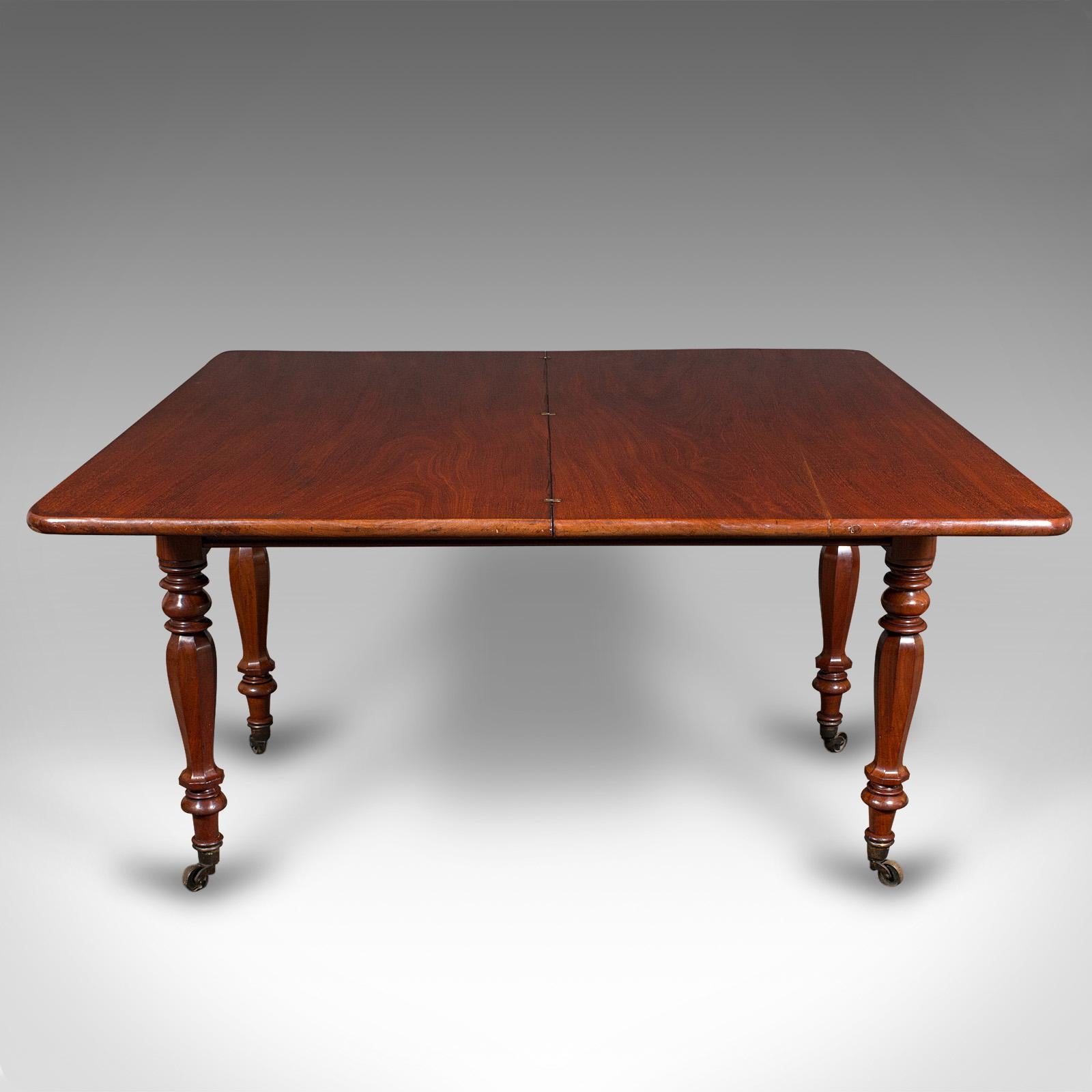 British Antique Metamorphic Console Table, English, 4 Seat Dining, Gaming, William IV For Sale