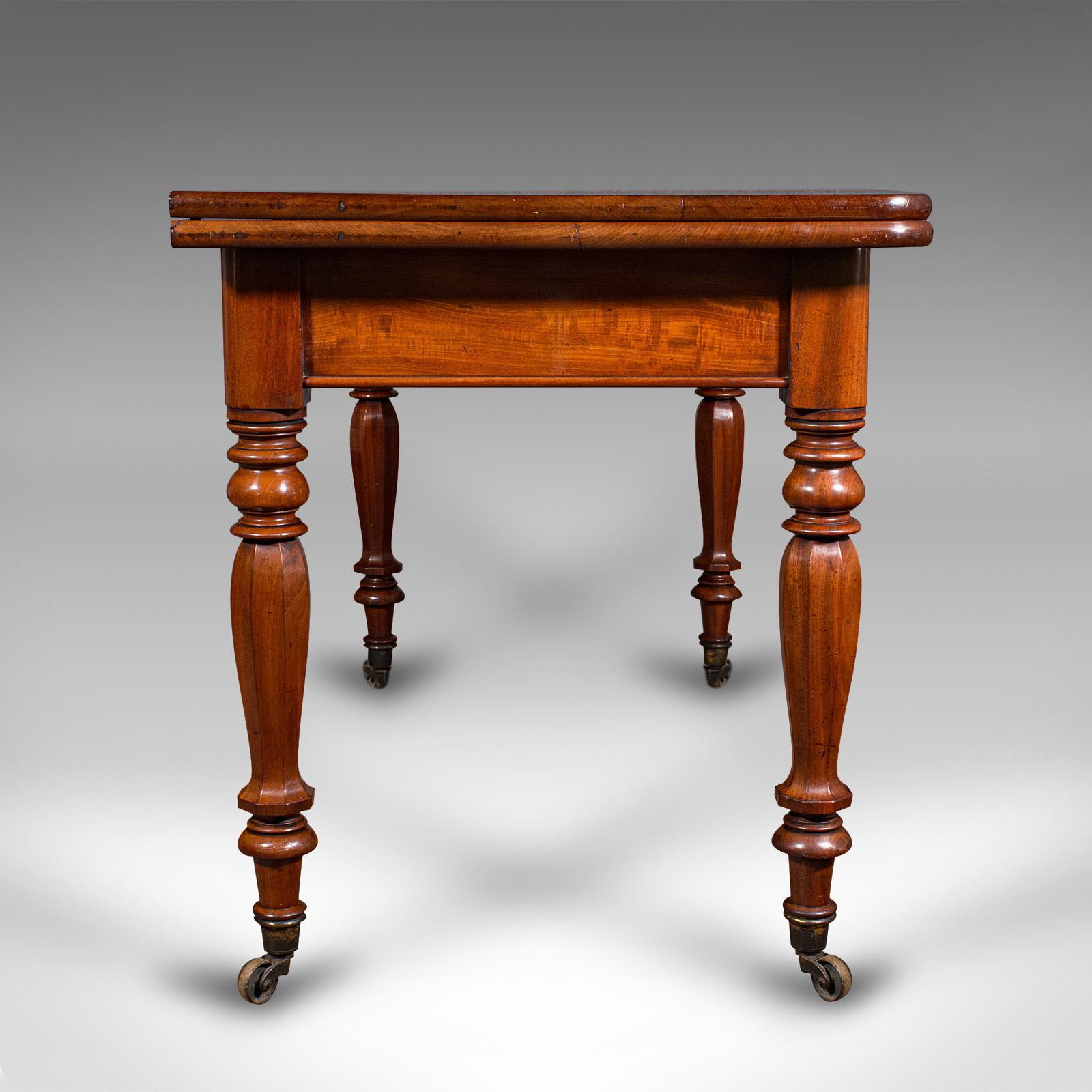 Antique Metamorphic Console Table, English, 4 Seat Dining, Gaming, William IV For Sale 1