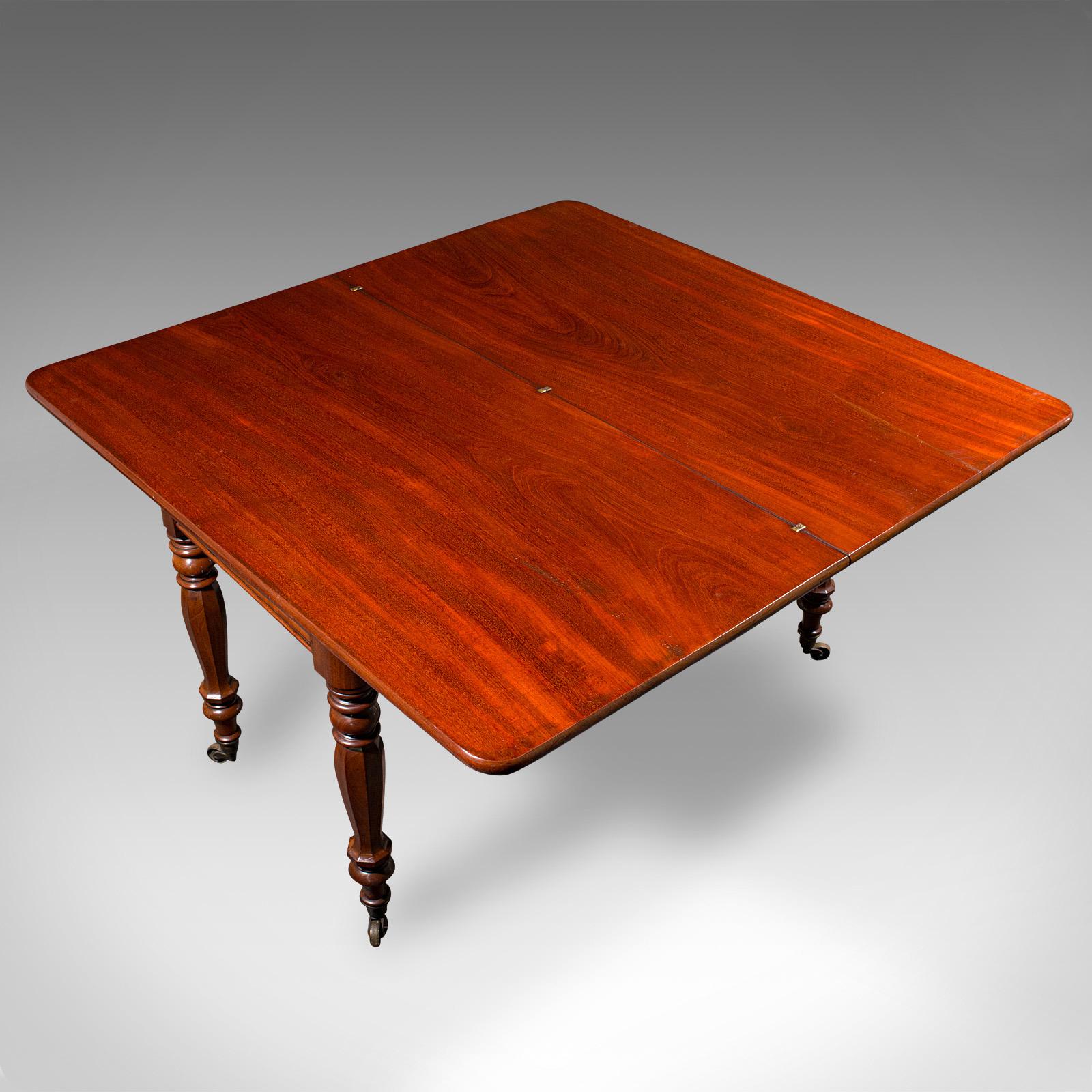 Antique Metamorphic Console Table, English, 4 Seat Dining, Gaming, William IV For Sale 3