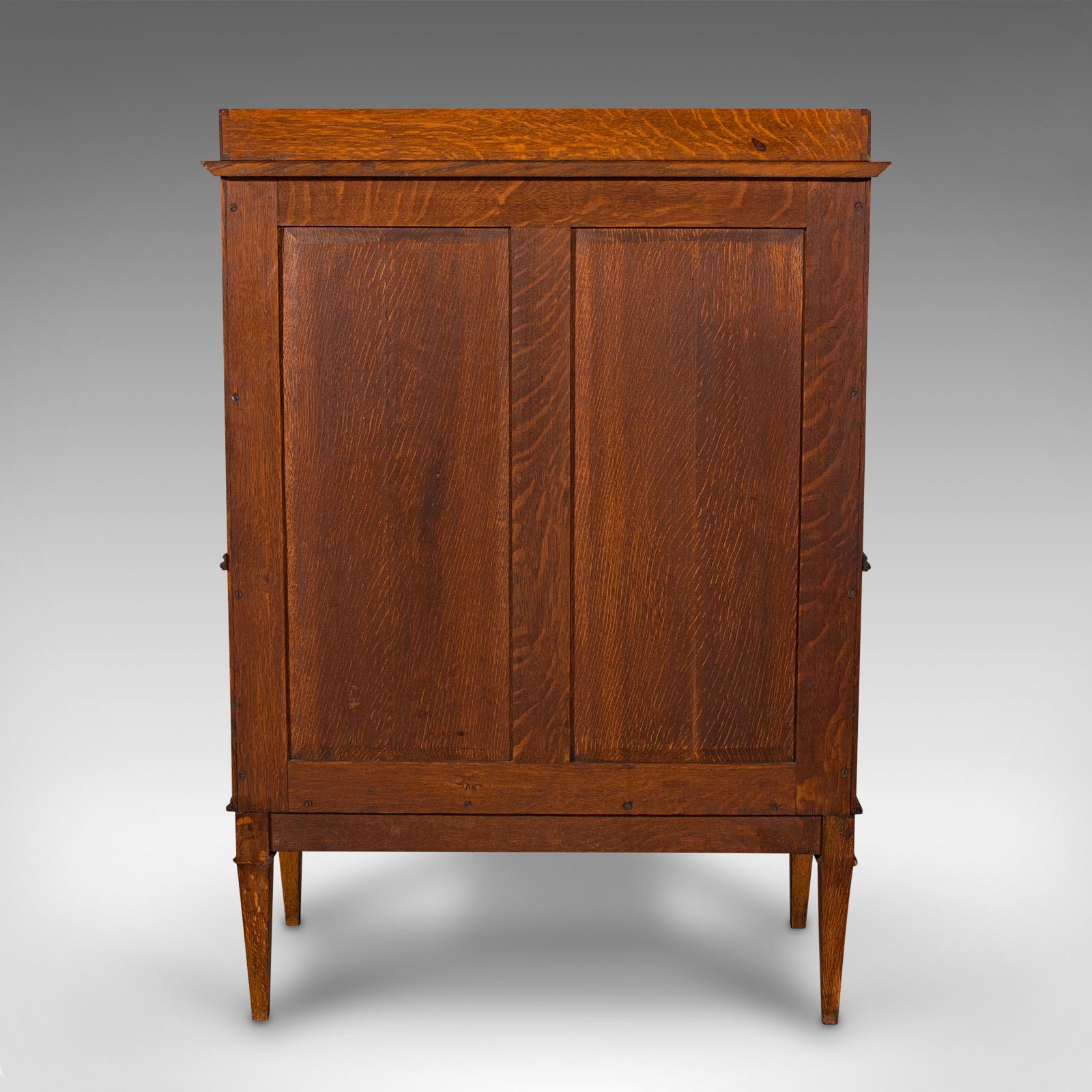 Antique Metamorphic Drink Cabinet, English Oak, Bureau Form, Cocktail, Victorian For Sale 1