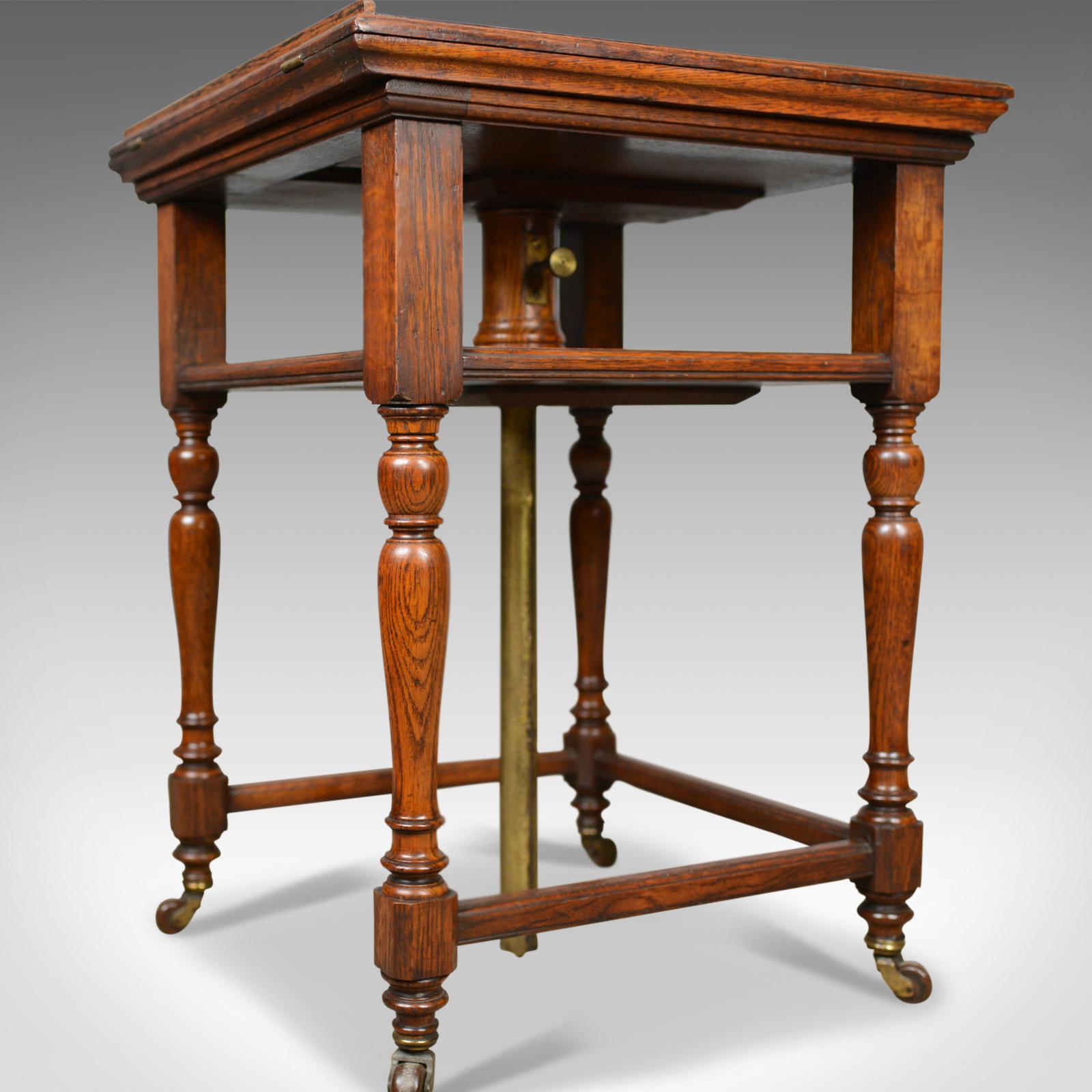 Antique, Metamorphic, Side Table, Lectern, Oak, Library, Reading, circa 1860 4