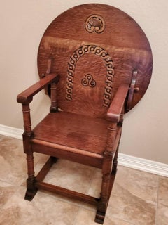 Antique Metamorphic Table/Chair Tilt-Top Monks Bench