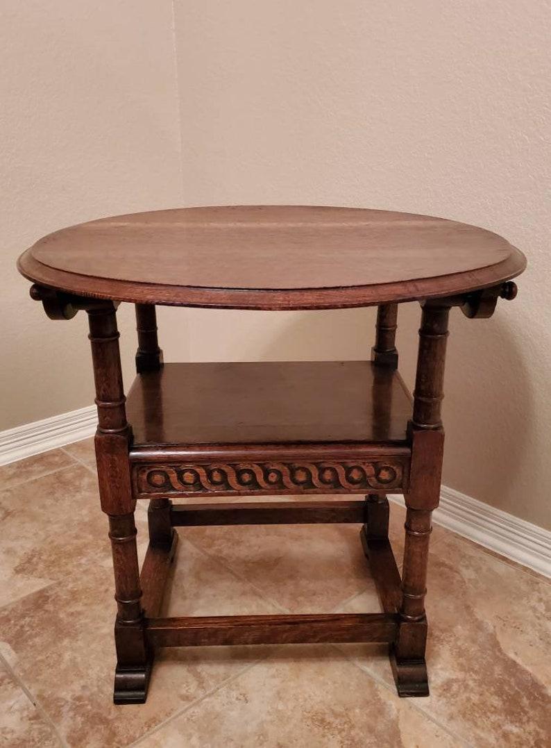 Arts and Crafts Table/Chaise Métamorphique Antique Banc des Moines à plateau basculant en vente