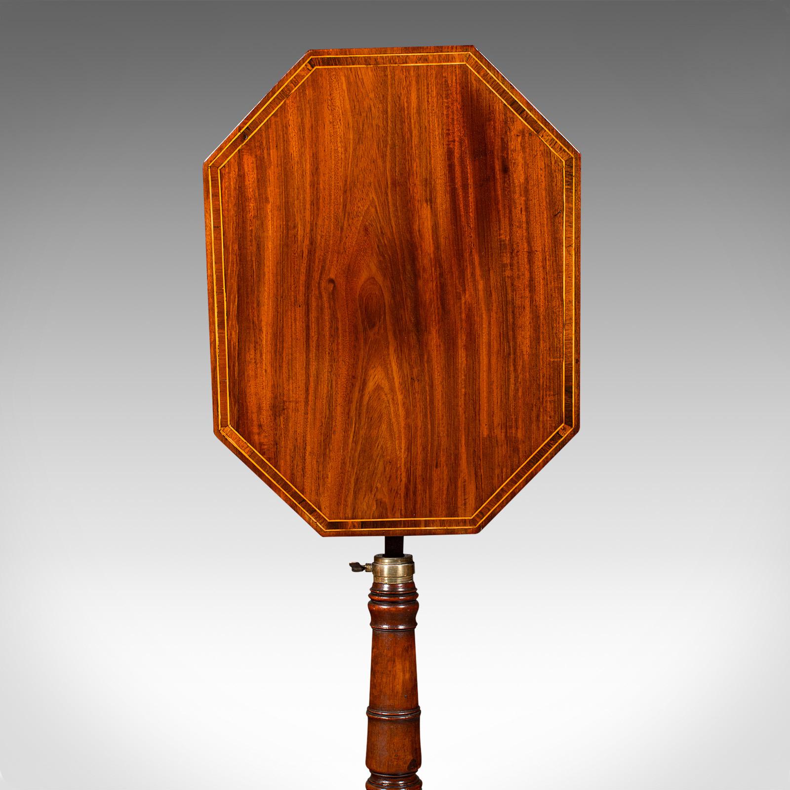 Antique Metamorphic Wine Table, English, Tilt Top, Side, Lamp, Regency, C.1820 For Sale 3