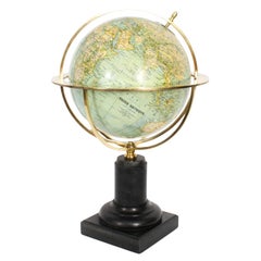Antique Metrique Library Globe on Stand by G.Thomas, Paris Early 20th Century