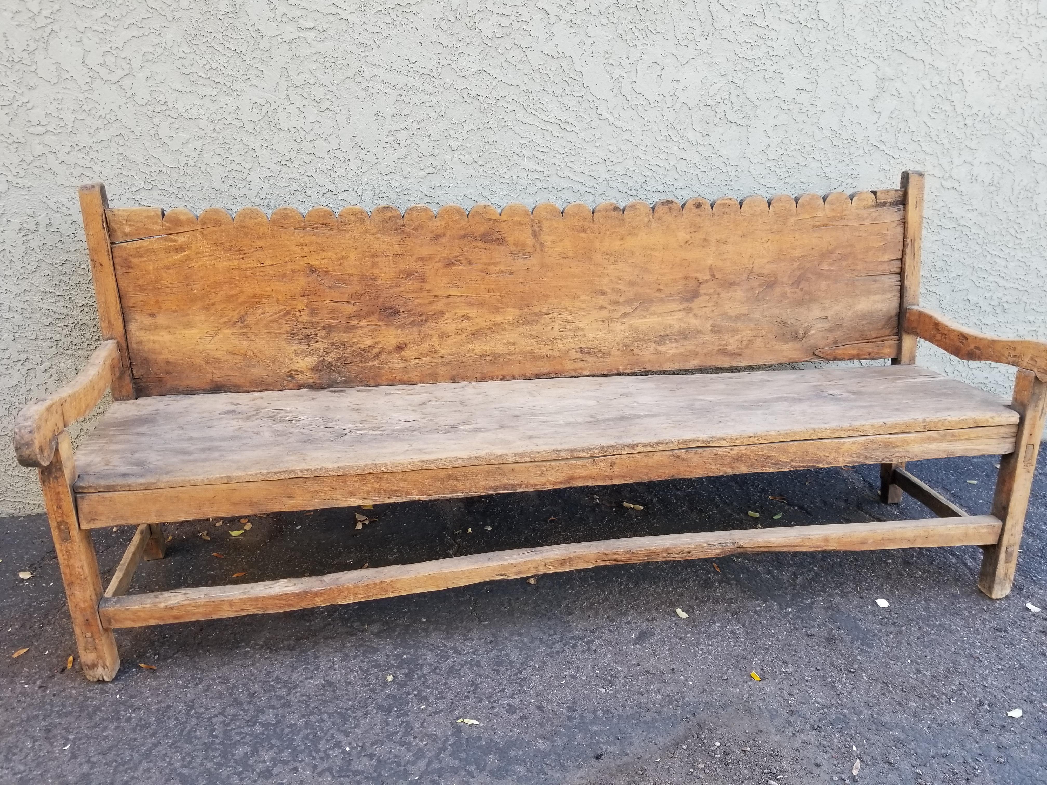 mexican wood bench