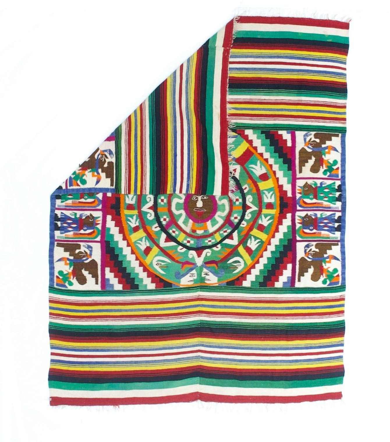 Antique Mexican Blanket 4'9