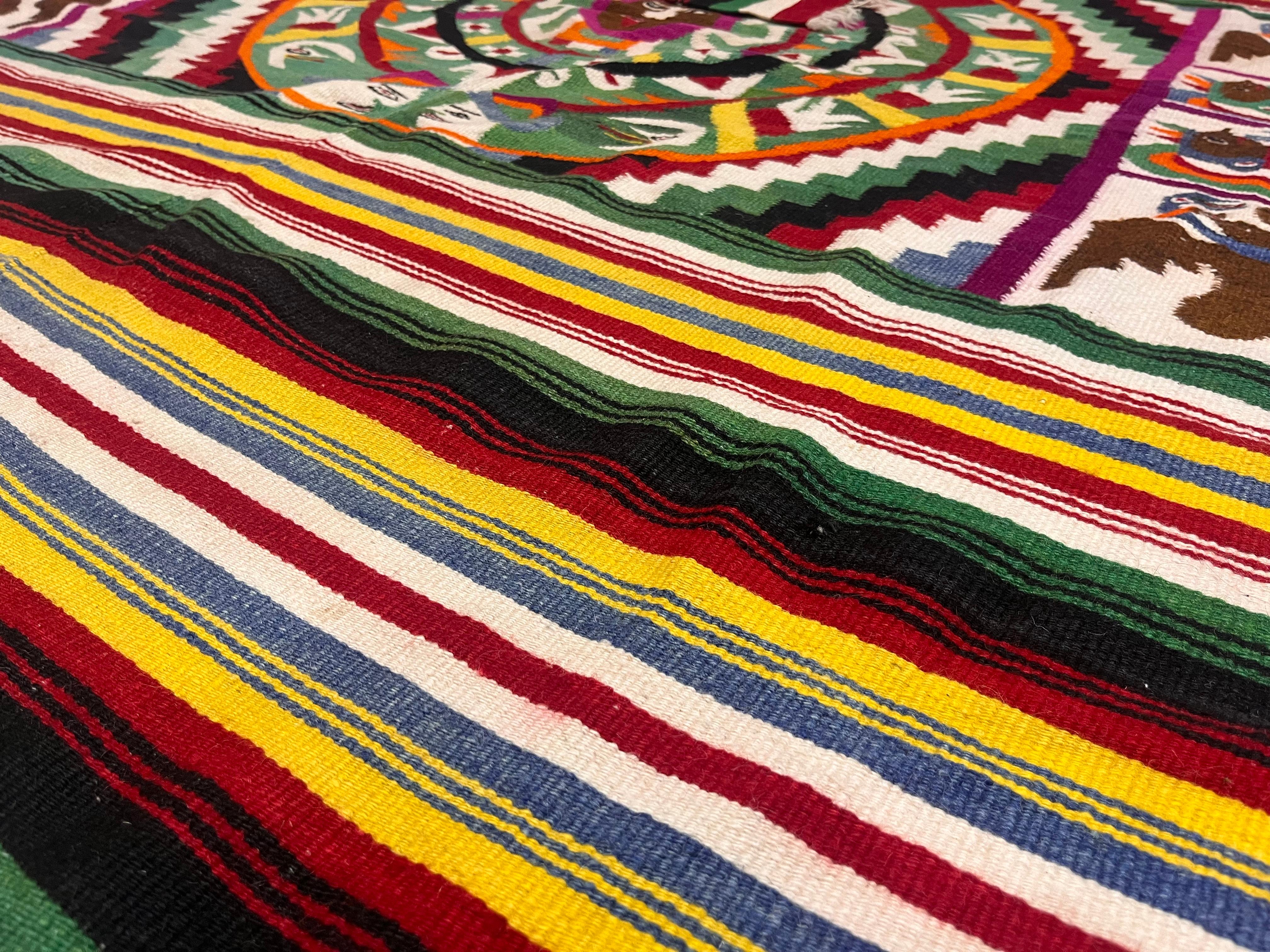 Antique Mexican Blanket 4'9