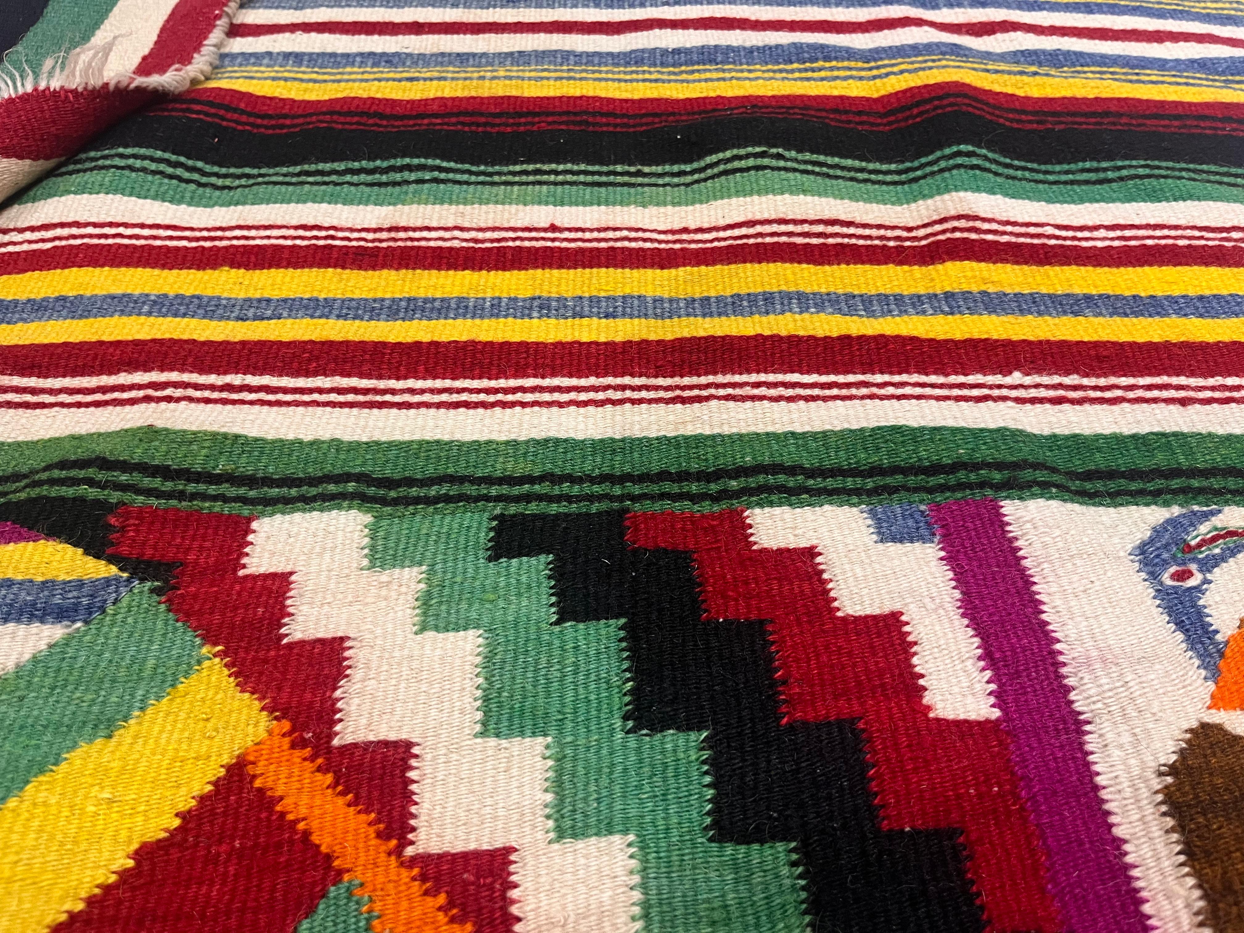 Antique Mexican Blanket 4'9