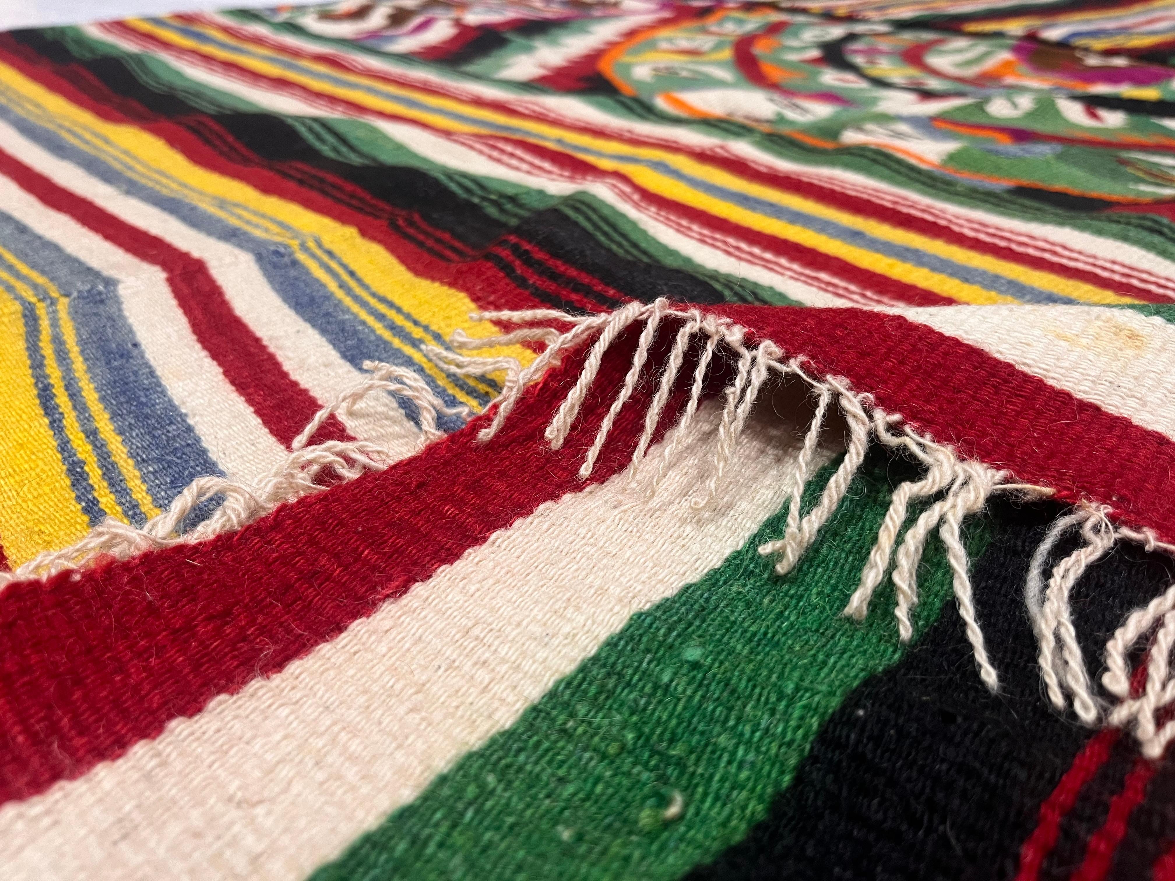 Antique Mexican Blanket 4'9