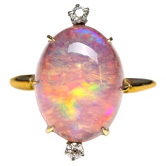 Antique Mexican Boulder Opal Ring Certified