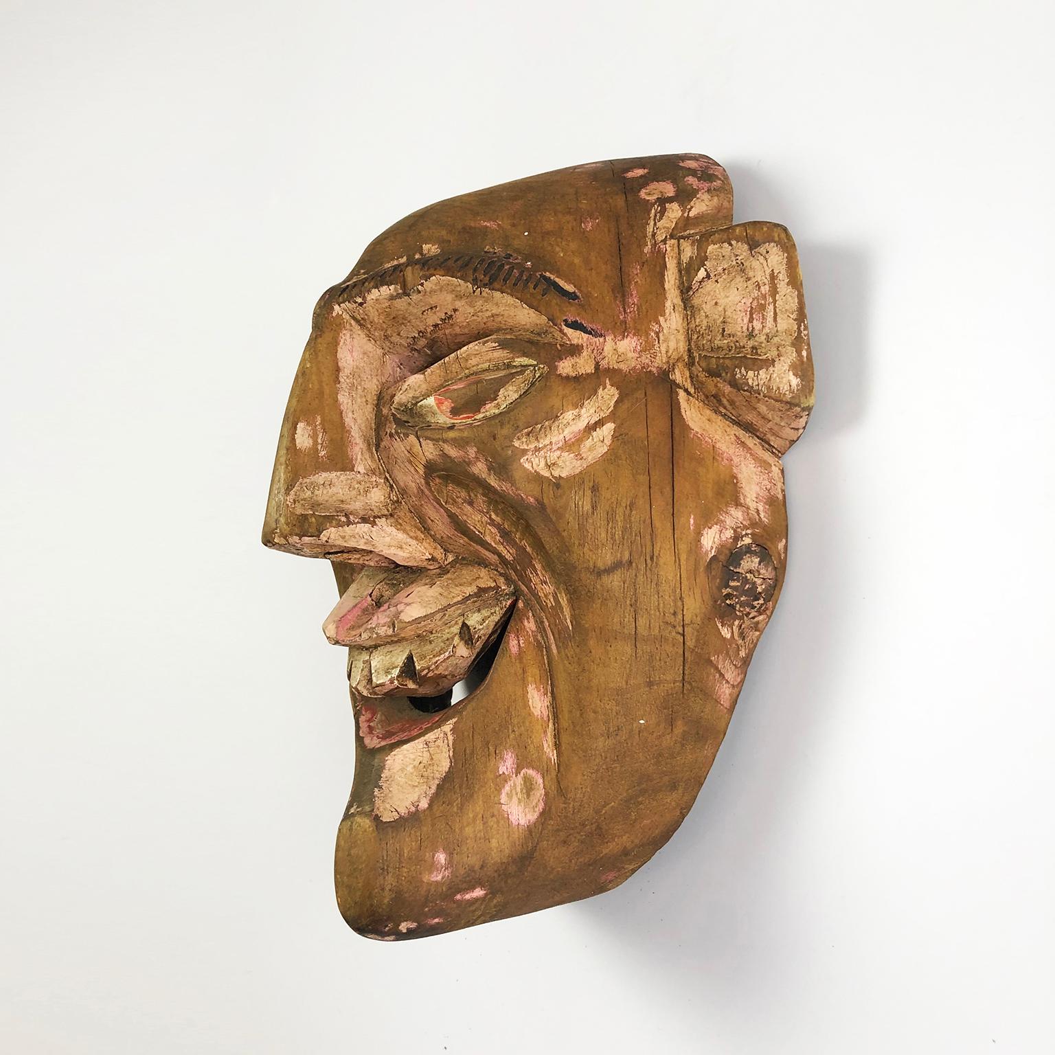 Folk Art Antique Mexican Carnaval Mask