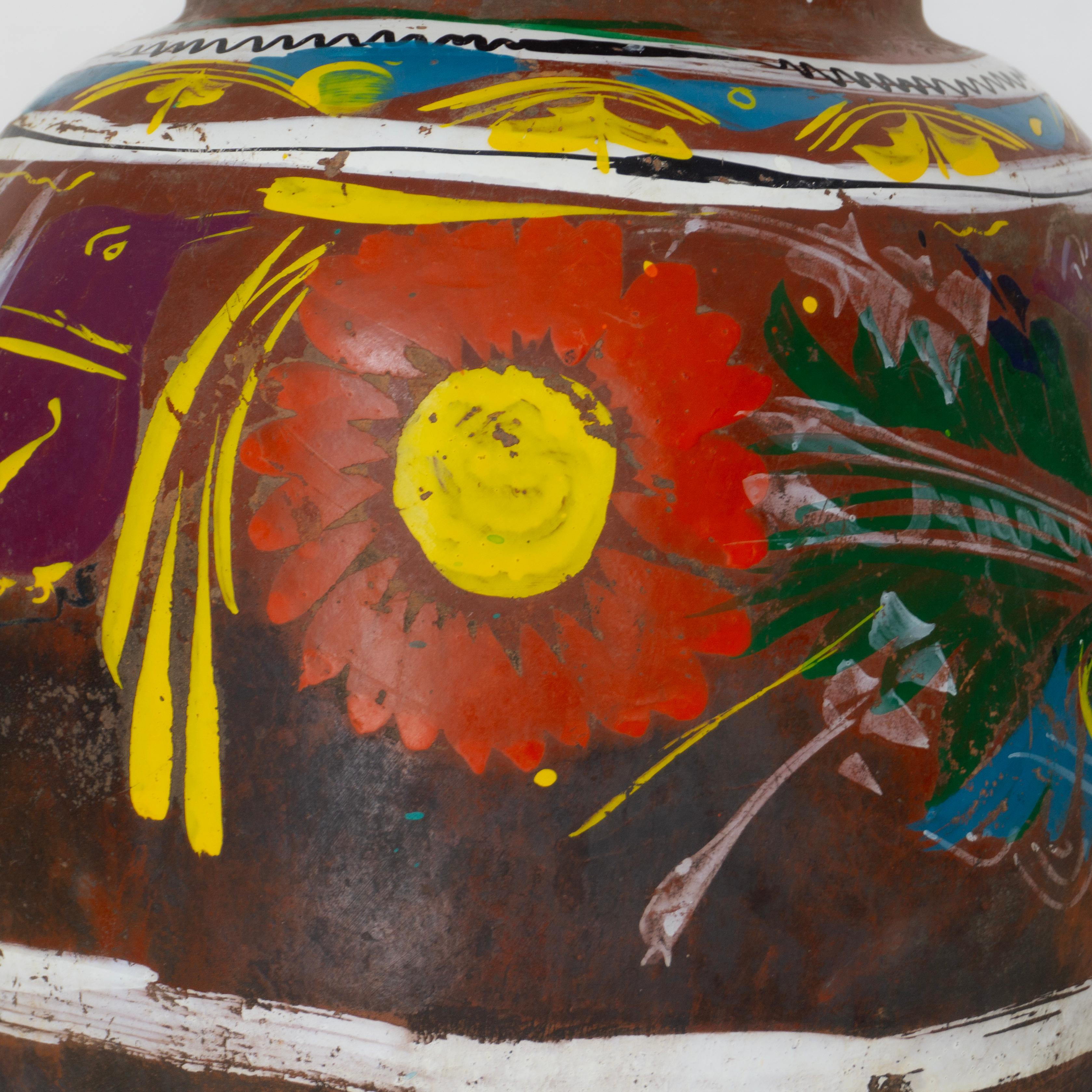 Antiguo Tarro Decorativo de Barro Mexicano. Honorio. Siglo XX. Colección Herencias en venta 2