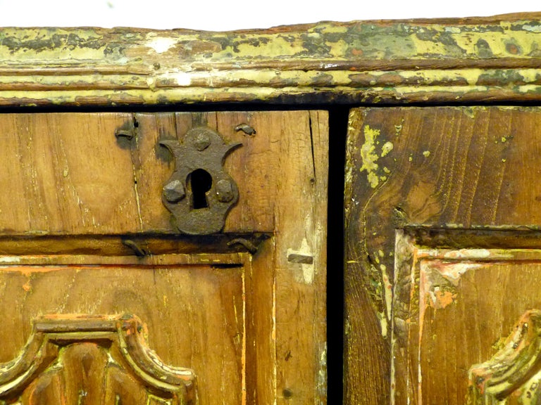 Antique Mexican Colonial Wood Wall 18th Century Made in Puebla