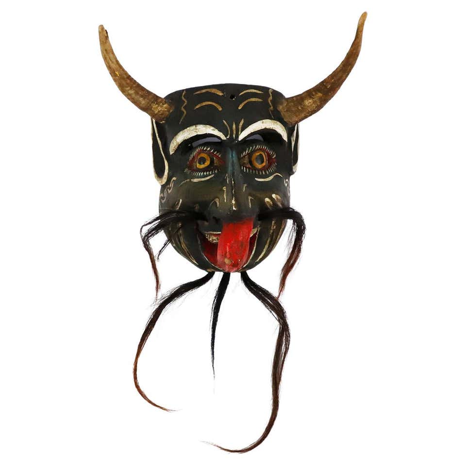 Dancing Devil Mask Mexican Devil Dance Mask For Sale at 1stDibs