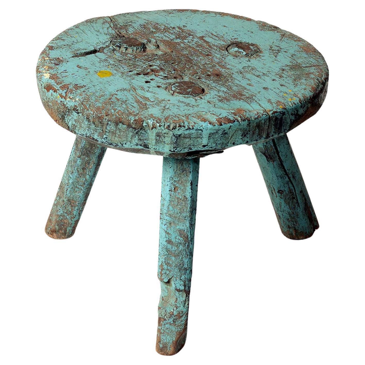 Antique Mexican Farmhouse Mesquite wood Milking Stool