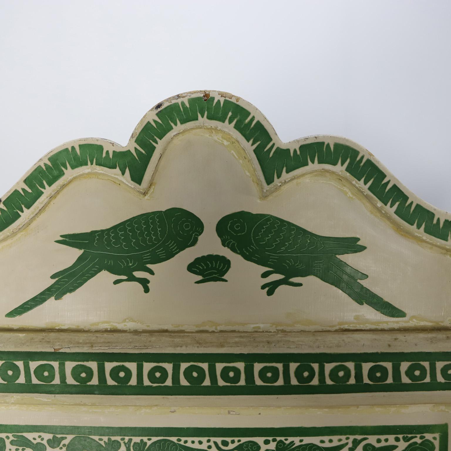 Artisanat Ancienne cloison mexicaine Olinalá peinte à la main en vente