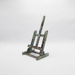 Antique Mexican Painted Wood Artist Easel