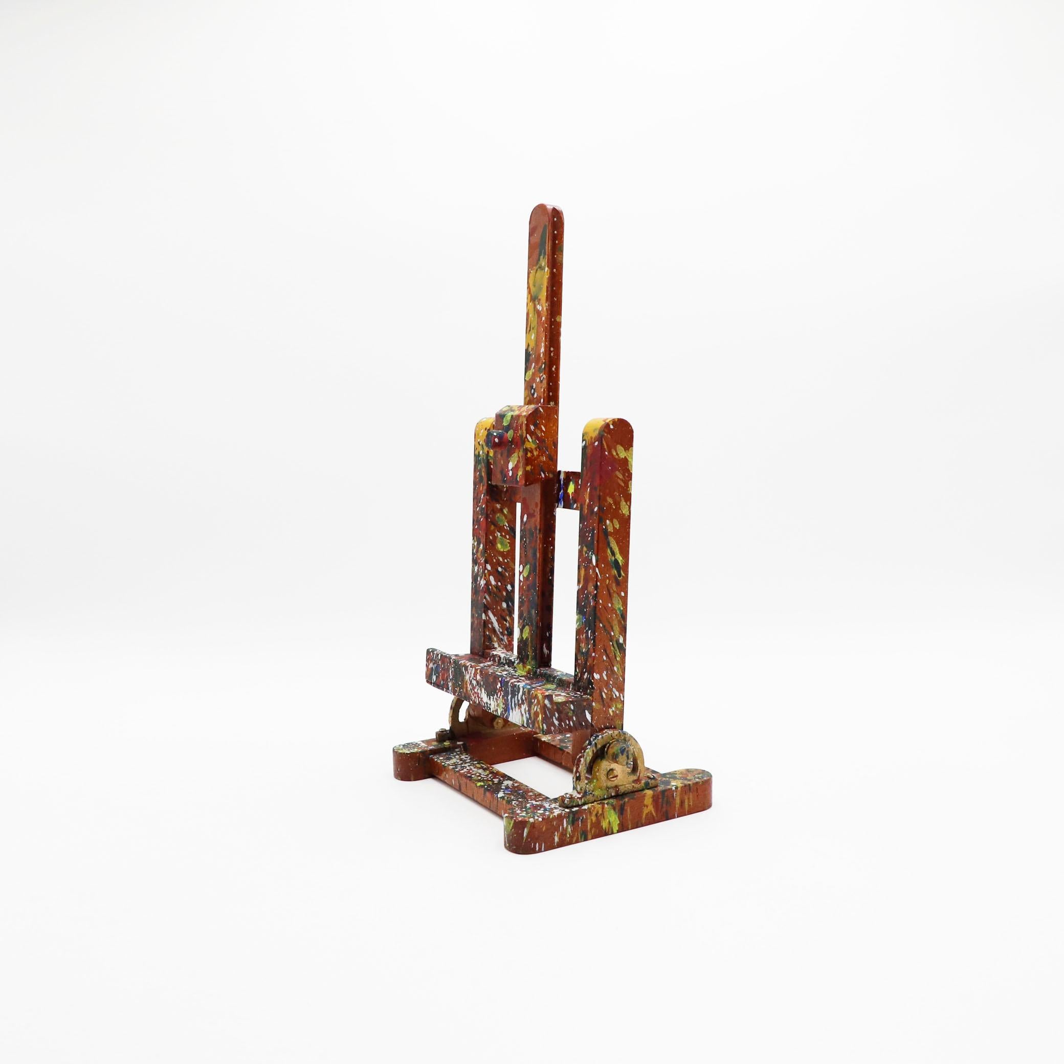 Industriel Chevalet d'artiste ancien en bois peint mexicain en vente