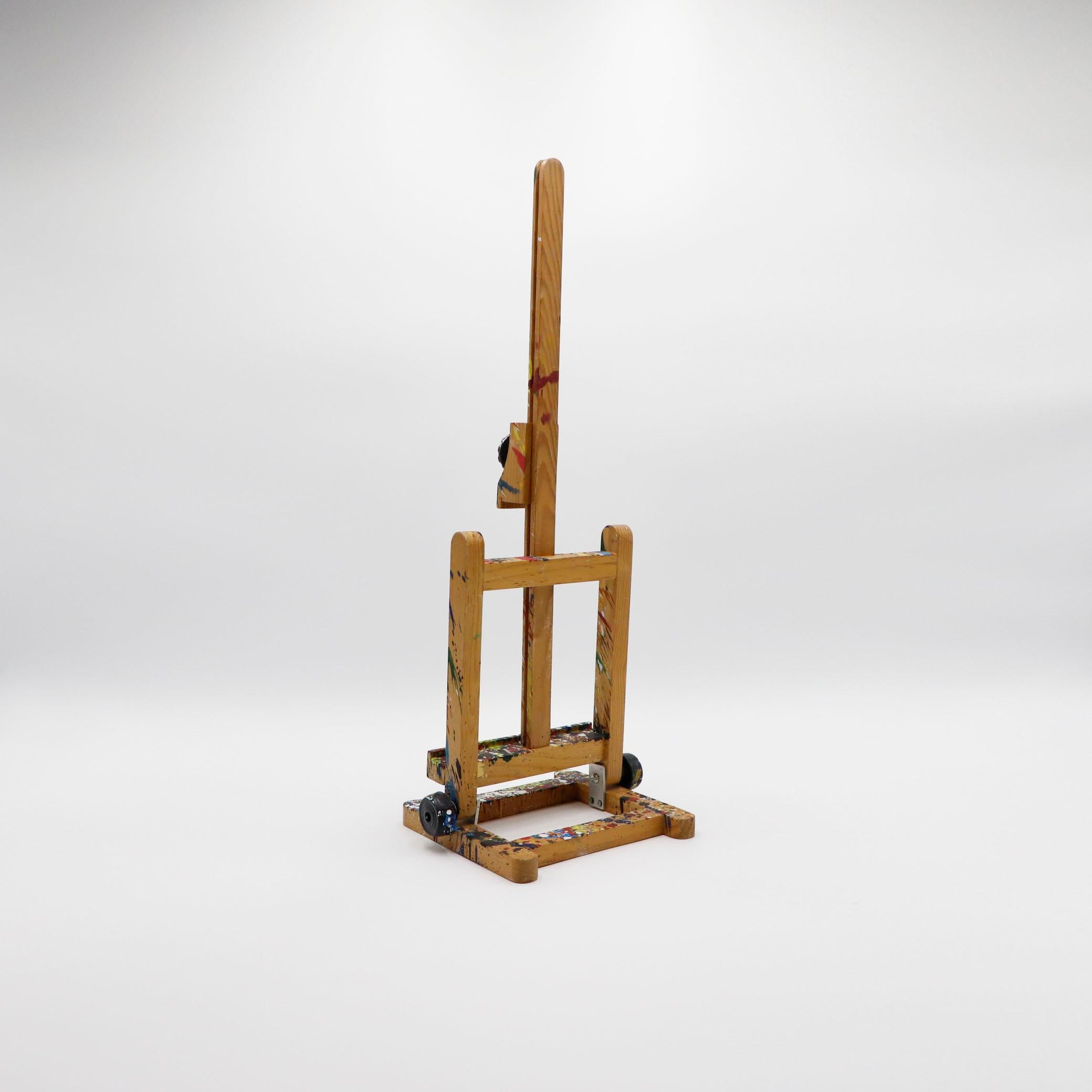 Industriel Chevalet d'artiste ancien en bois peint mexicain en vente