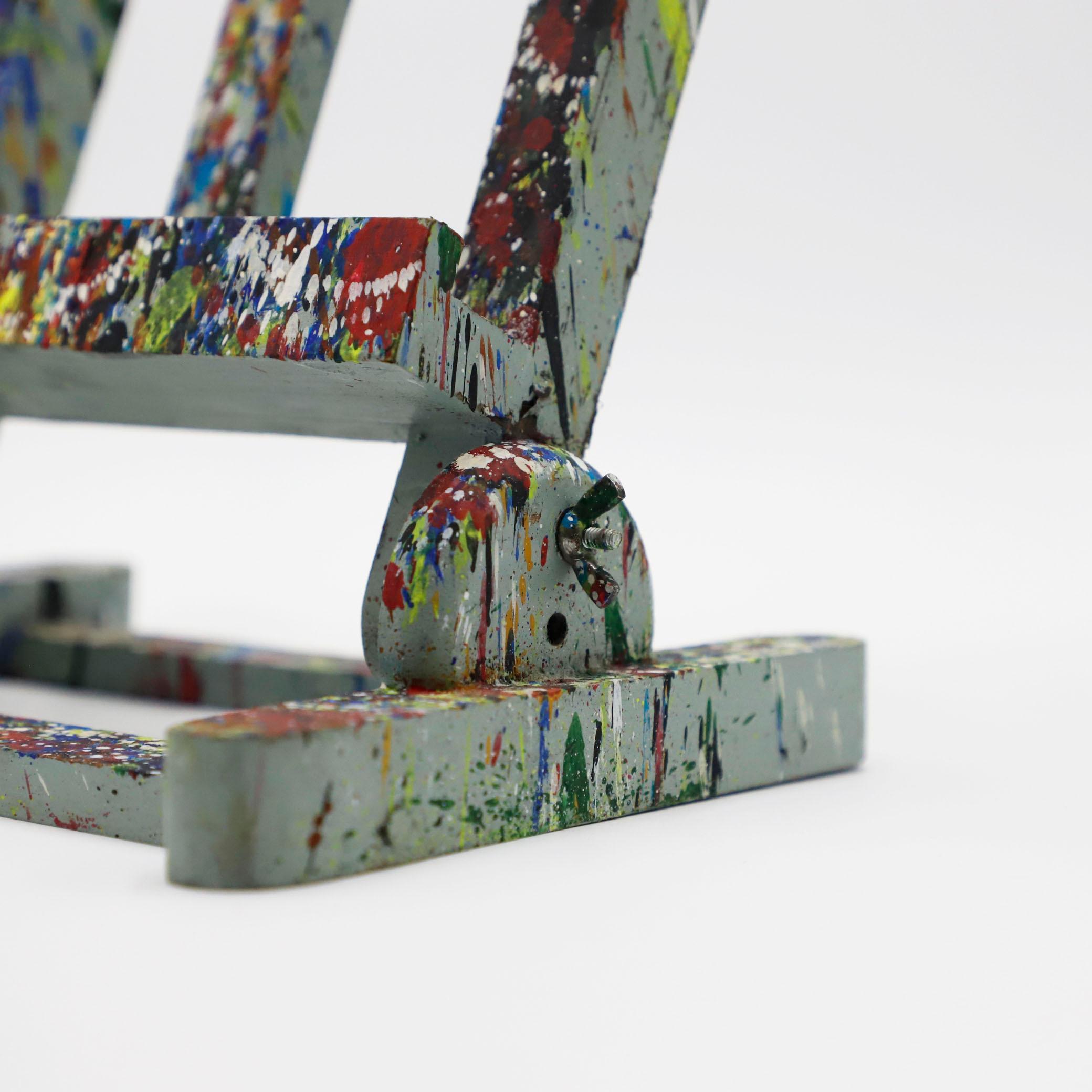 Mexicain Chevalet d'artiste ancien en bois peint mexicain en vente