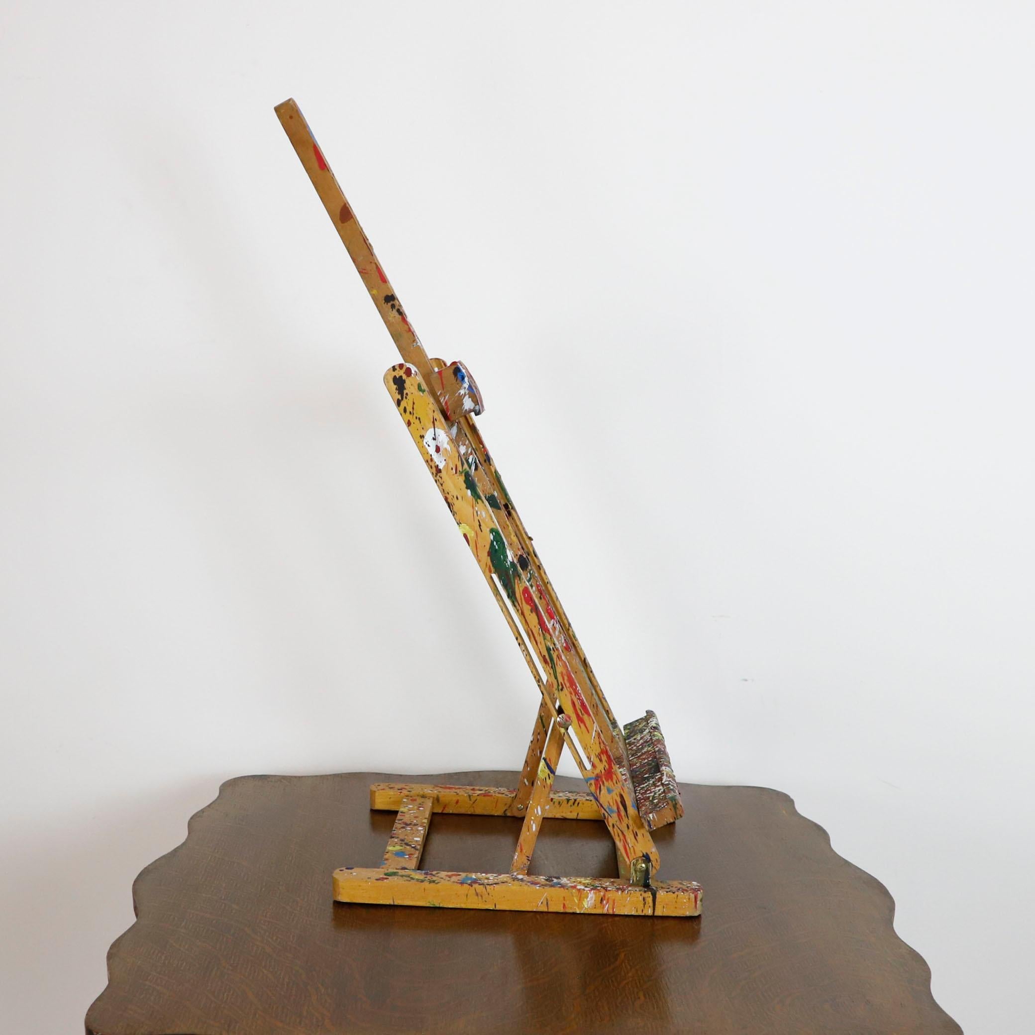 Chevalet d'artiste ancien en bois peint mexicain Bon état - En vente à Mexico City, CDMX