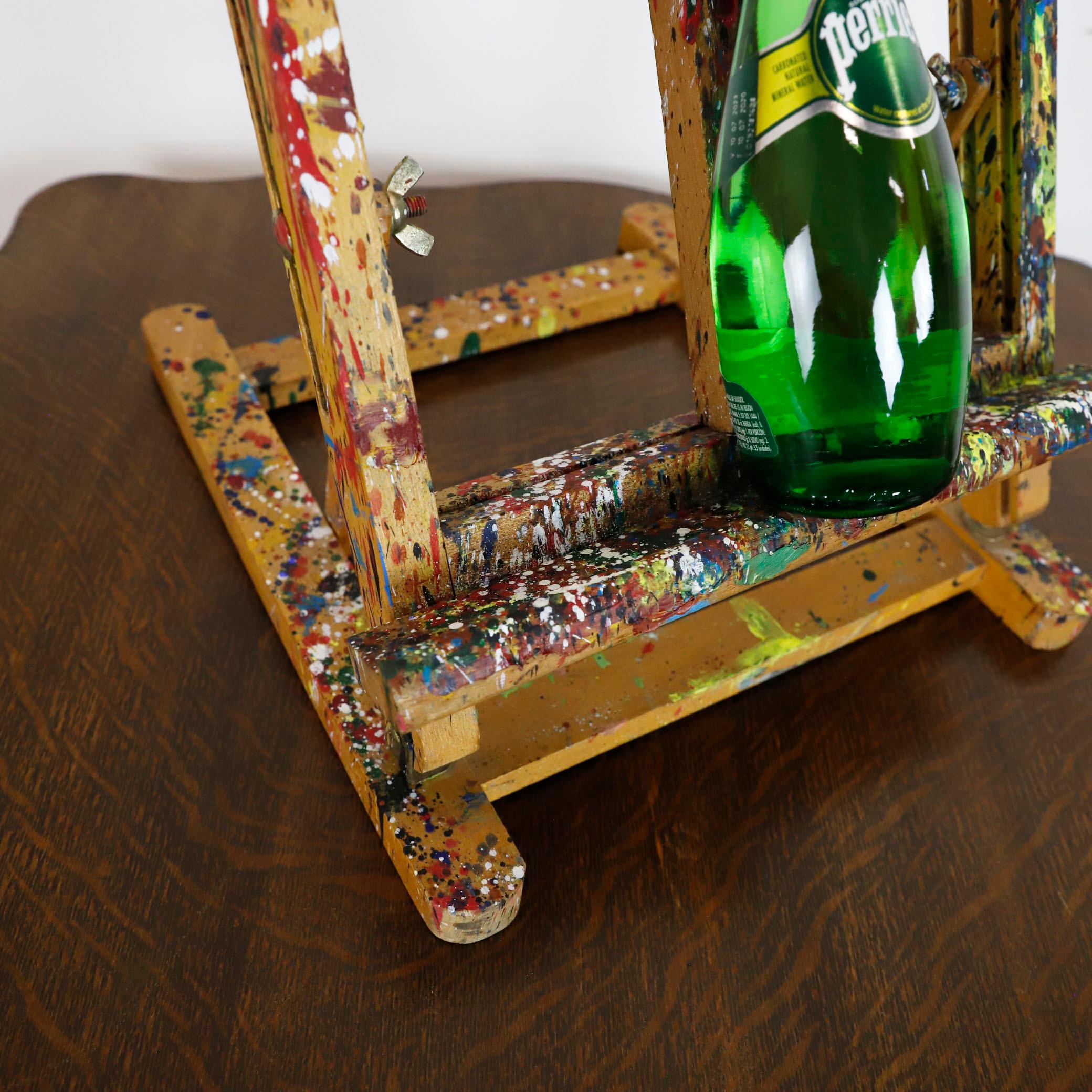 Fin du 20e siècle Chevalet d'artiste ancien en bois peint mexicain en vente