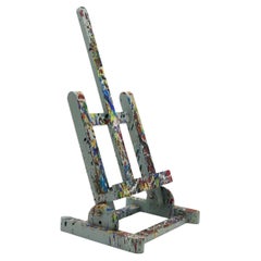 Antique Mexican Painted Wood Artist Easel