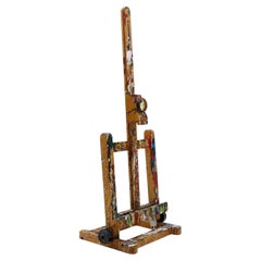 Antique Mexican Painted Wood Artist Easel