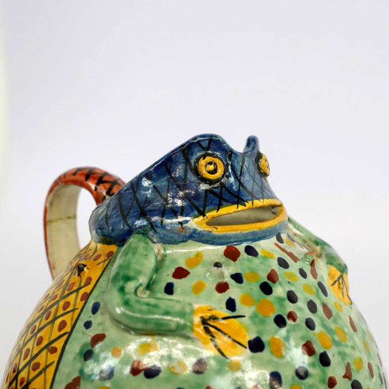 Antique Mexican Pitcher in Frog Shape For Sale at 1stDibs