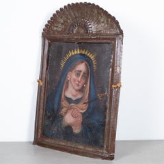 Antique Mexican Retablo "Our Lady of Sorrow"