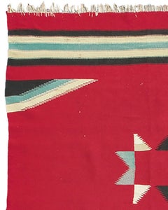 Antique Mexican Saltillo Style Flatweave Rug, Early 20th Century