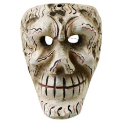 Antique Mexican Hand-Carved Wooden Mask