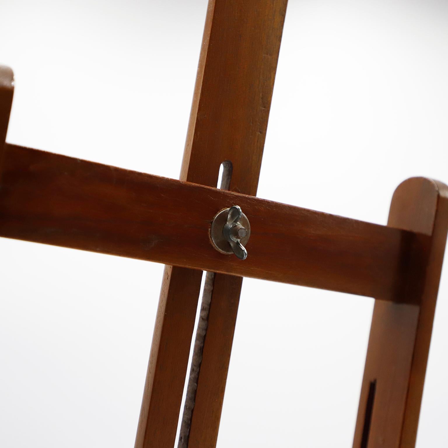 Industrial Antique Mexican Small Wood Artist Easel For Sale