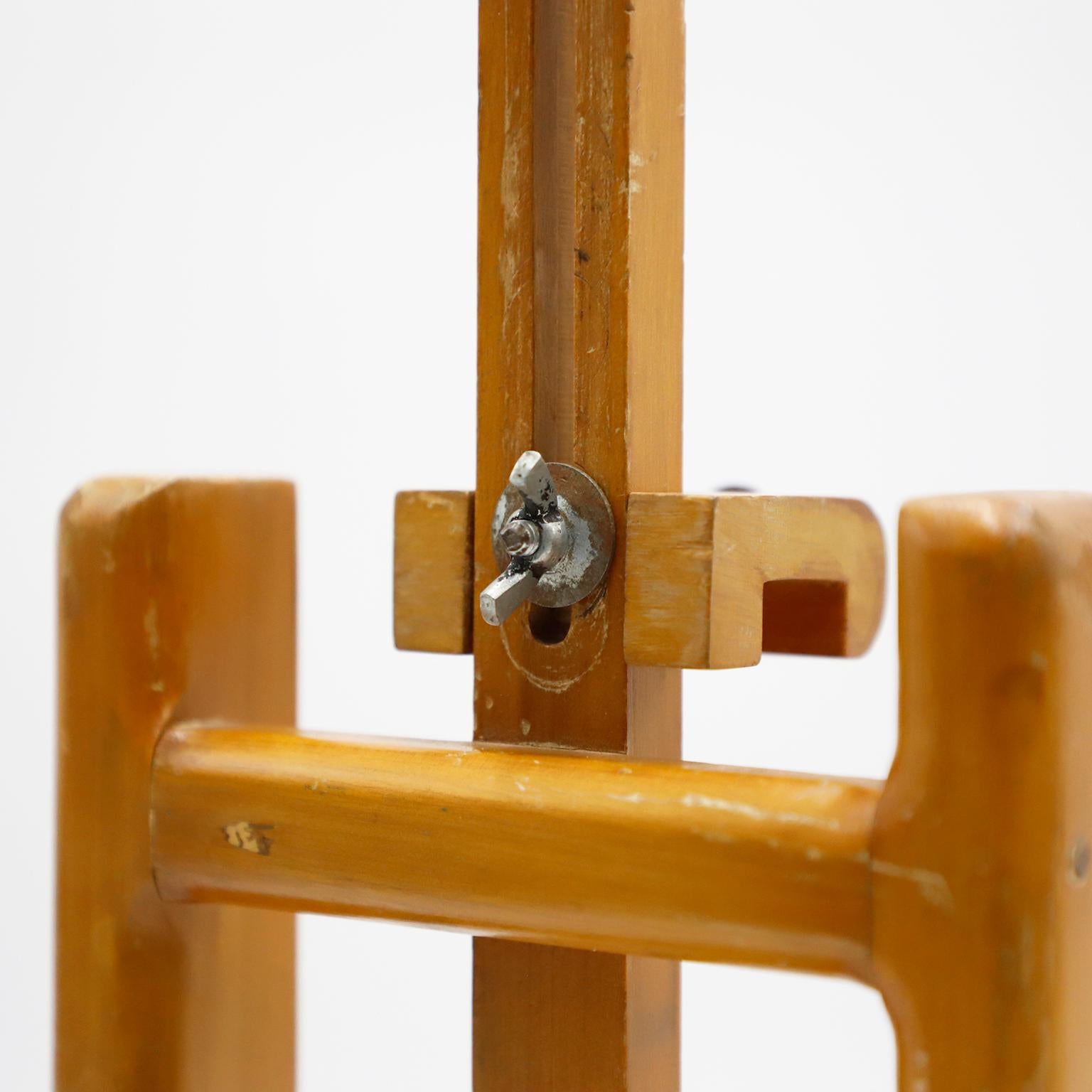 Industrial Antique Mexican Small Wood Artist Easel For Sale